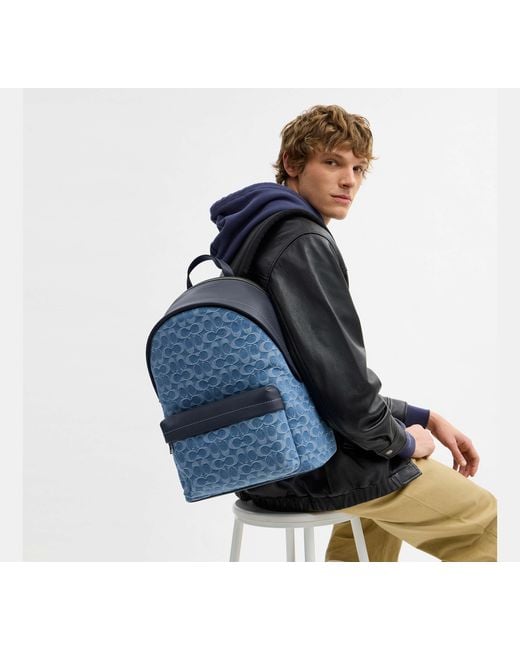 COACH Blue Taylor Backpack for men