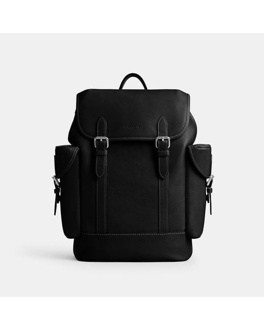 COACH Black Hitch Backpack for men