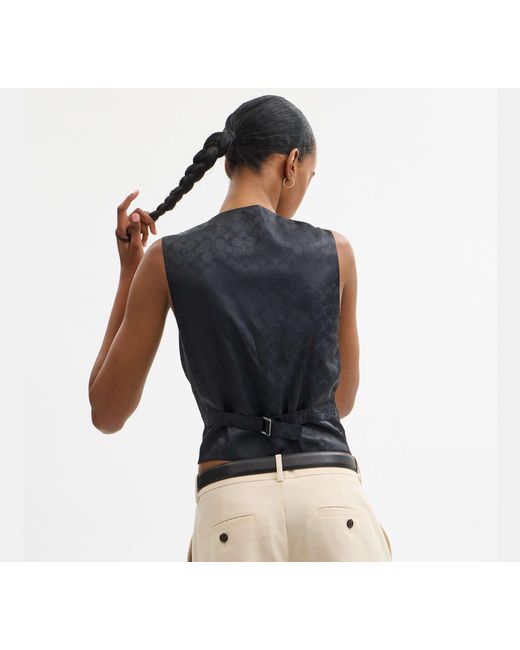 COACH Black Tailored Vest