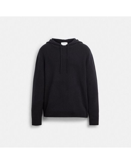 COACH Black Hooded Sweater for men