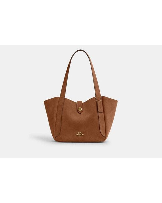 Borsa Larga Hadley Con Chiusura Girevole di COACH in Black