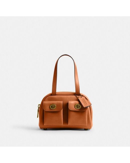 COACH Brown Twin Turnlock Bag 20