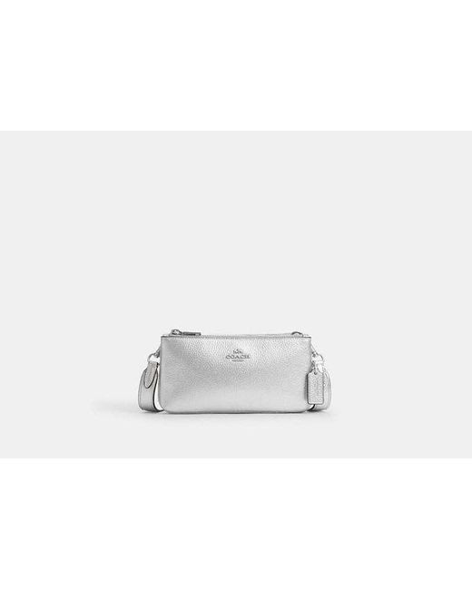 COACH White Double Zip Crossbody Bag