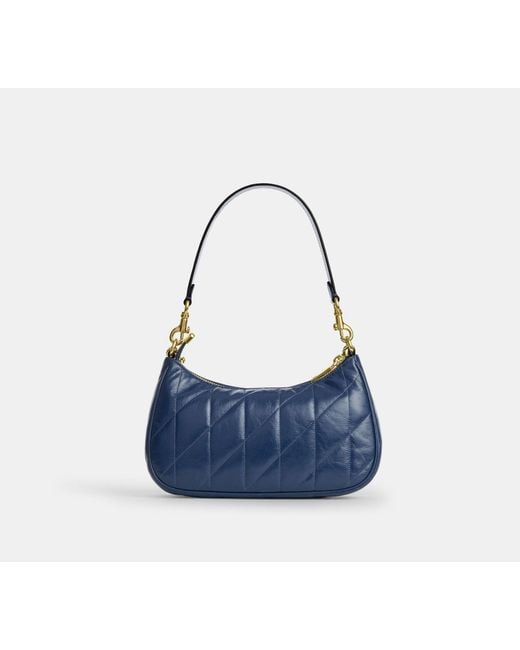 COACH Blue Teri Shoulder Bag With Quilting