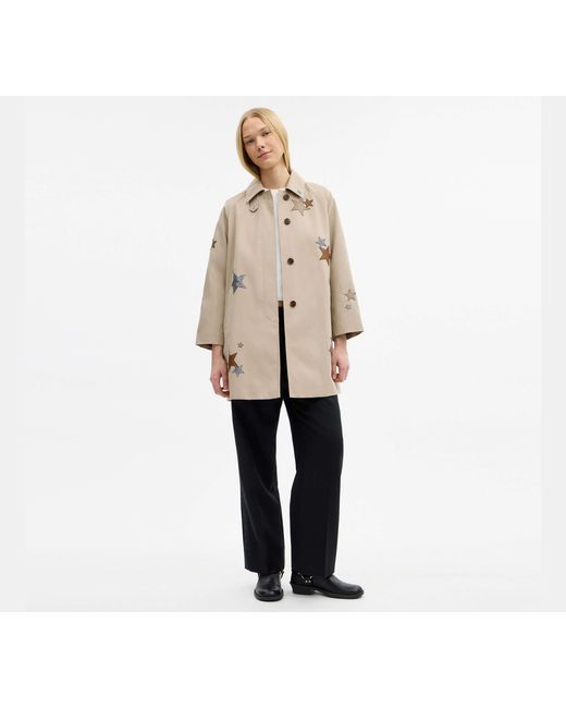 COACH Natural Applique Balmacaan