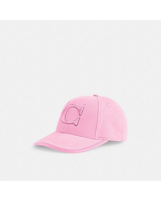COACH Pink Baseball Hat