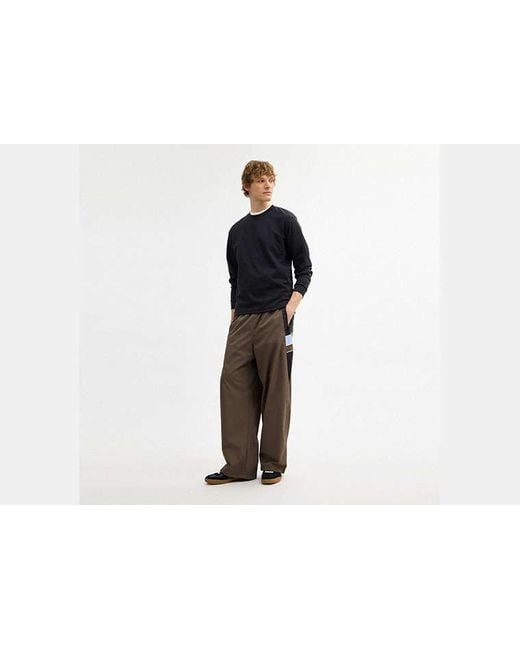 COACH Black Straight Leg Track Pants for men