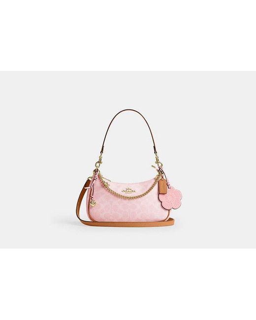 COACH Black Teri Shoulder Bag With Charms