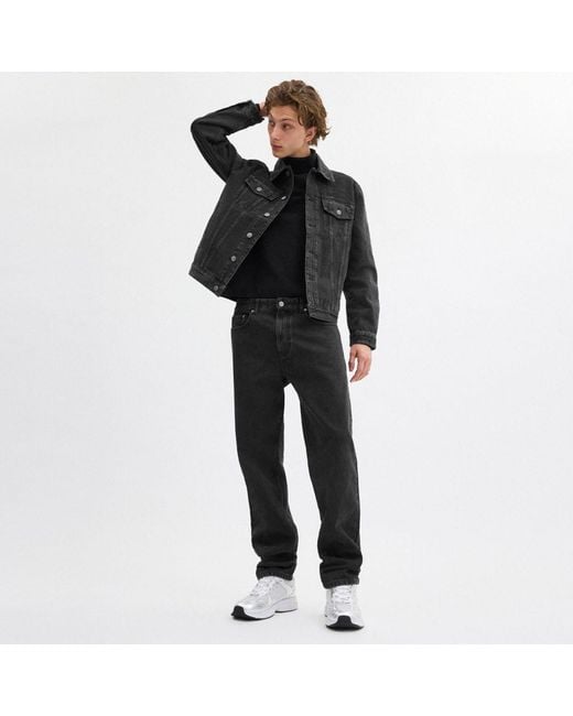 COACH ブラックデニム ストレート COACH Taper Jeans in Black for Men | Lyst