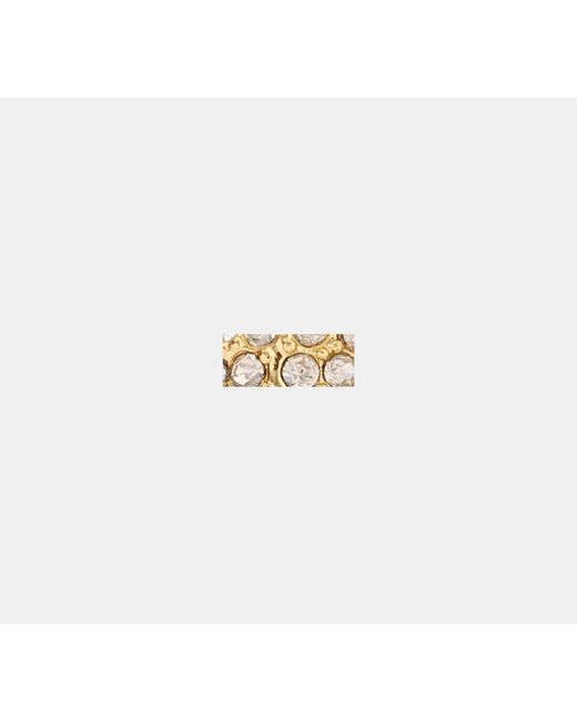 COACH Black Pavé C Stud Earrings