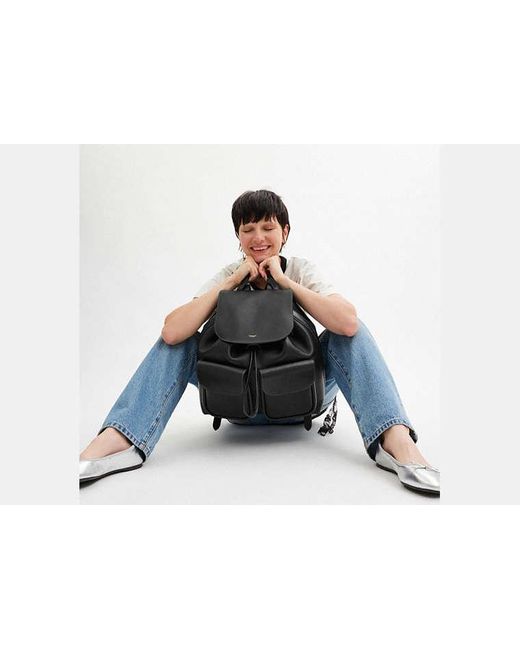COACH Black Crosby Backpack