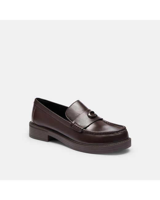 COACH Black Astor Loafer