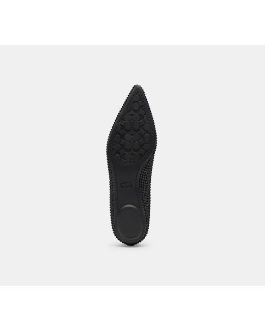 COACH Black Flat With Crystals