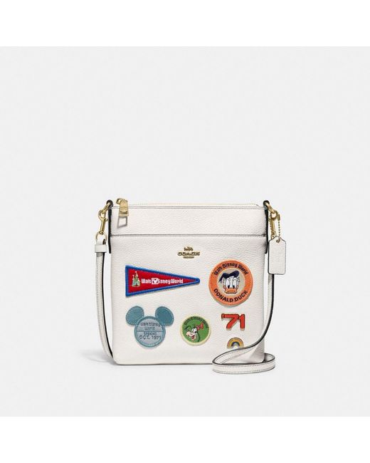 COACH Leather Disney X Kitt Messenger Crossbody With Patches Lyst