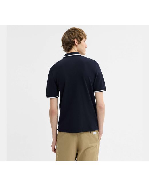 COACH Blue Signature Trim Polo for men