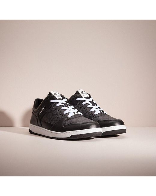 COACH Black Restored C201 Sneaker In Signature Canvas for men