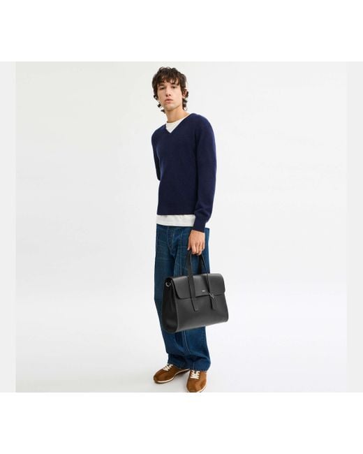 Cartella Portadocumenti Flatiron di COACH in Black da Uomo