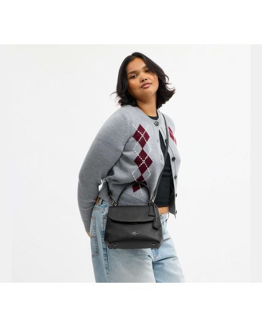 COACH Black Emory Top Handle Bag
