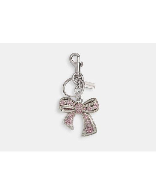 COACH Black Bow Bag Charm