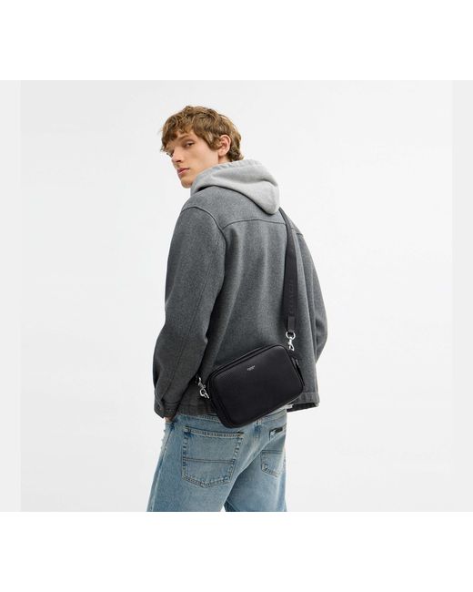 COACH Black Radio Camera Bag for men