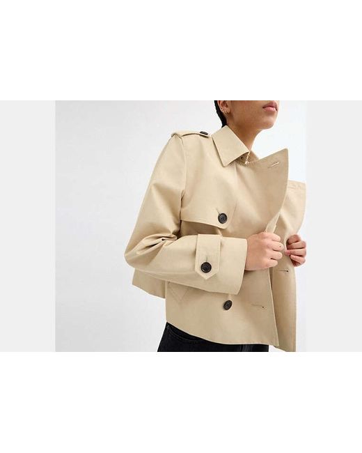 COACH Black Short Trench Coat