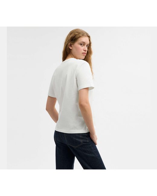COACH Black Floral Signature Square Classic T-Shirt