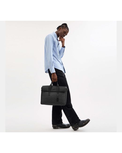 Cartella Portadocumenti Sullivan di COACH in Black da Uomo
