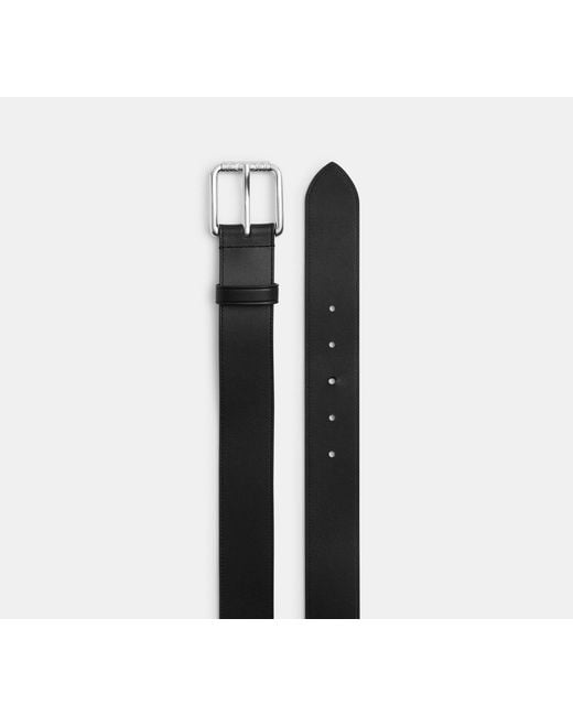 COACH Black Roller Buckle Belt for men
