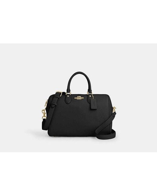 COACH Black Pebbled Leather Satchel Handbag