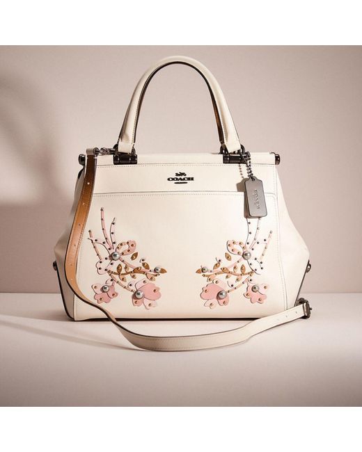 COACH Natural Restored Grace Bag With Floral Embroidery