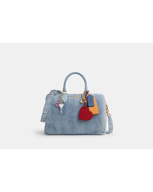 COACH Blue Rowan Large Satchel Bag