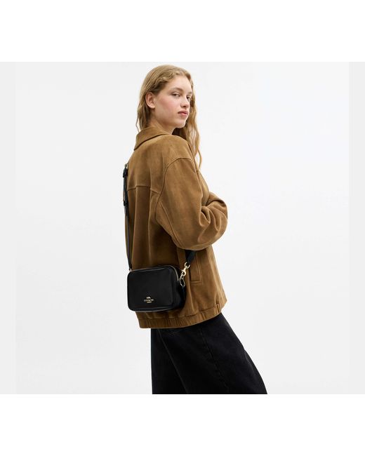 COACH Black Mini Carey Crossbody Bag
