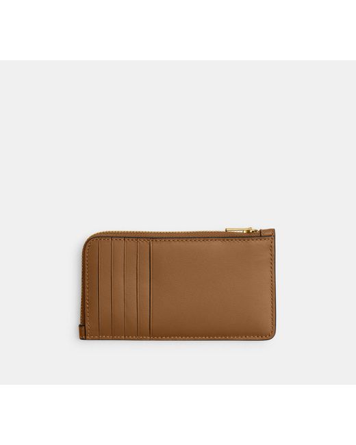 COACH Black New York Zip Card Case