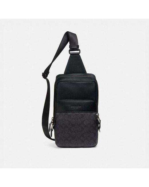 COACH Gotham Pack In Signature Canvas in Black for Men | Lyst UK