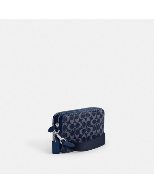 COACH Blue Charter Crossbody Bag 19 In Signature Denim for men