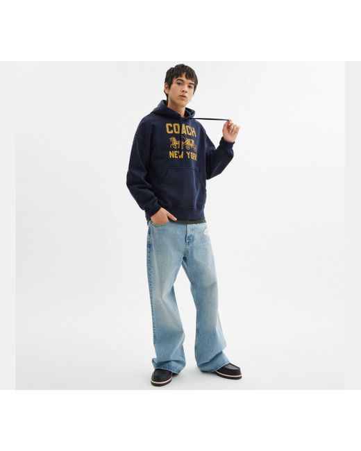 Sudadera con capucha del caballo y el carruaje COACH de hombre de color Blue