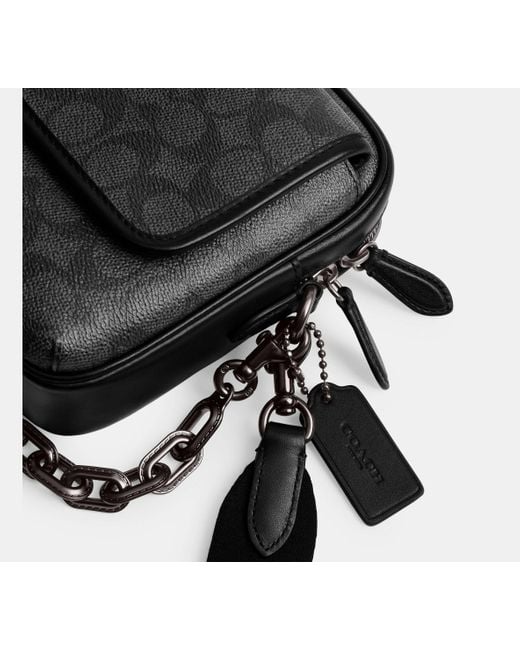 Bolso cruzado Charter 24 COACH de hombre de color Black