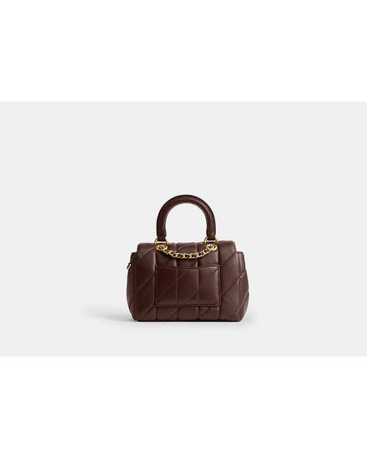 COACH Black Tabby Top Handle Bag With Quilting