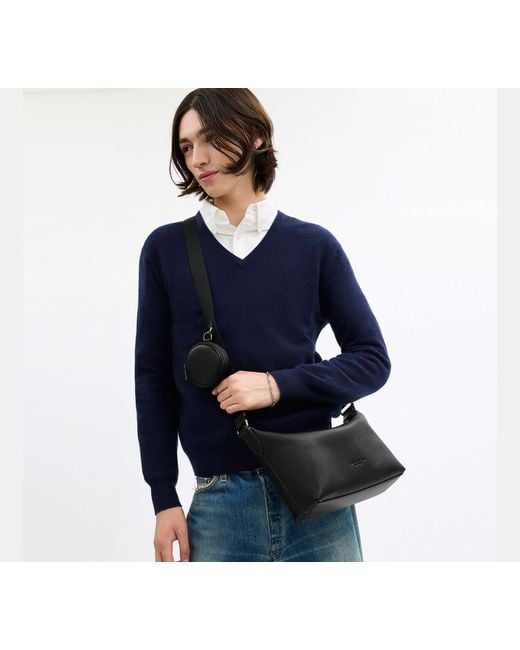 COACH Black Small Finn Crossbody Bag With Pouch for men