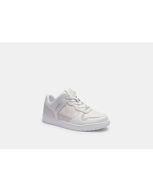 COACH Black C201 Low Top Sneaker - White, Size 11