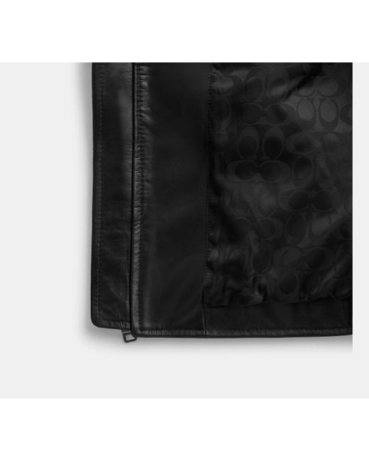 COACH Racer-Jacke aus Leder in Black für Herren