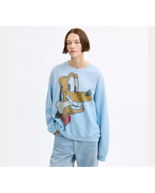 COACH Black Disney X Coach Pluto Crewneck Sweatshirt