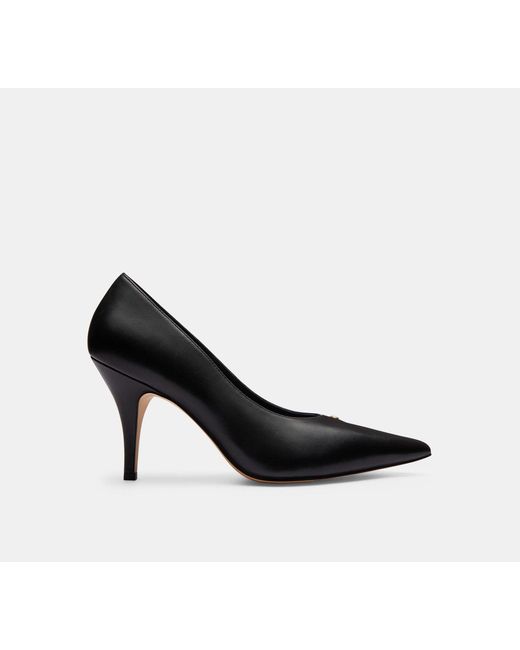 COACH Black Daisy Pump Heels