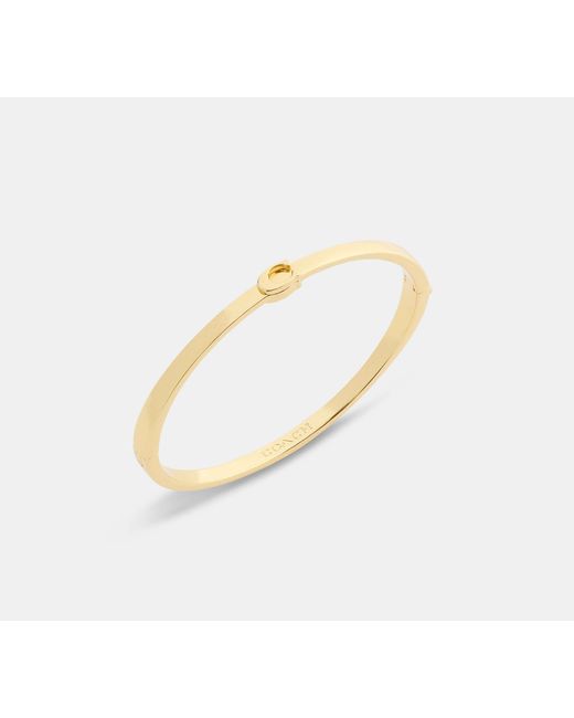 COACH Black Thin Hinged Bangle
