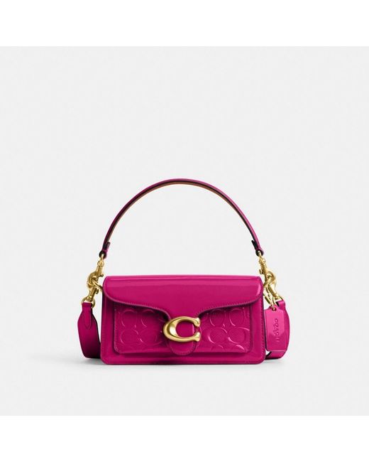 COACH Tabby Shoulder Bag 20 In Signature Leather in Purple | Lyst