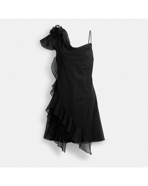 Mini robe en tulle COACH en coloris Black