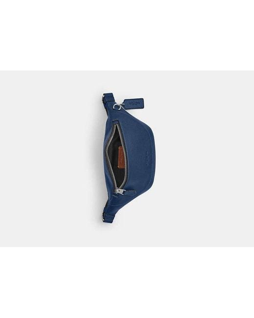 COACH Blue Warren Mini Belt Bag With Charms for men
