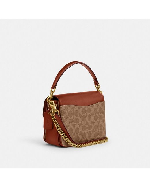 COACH Brown Cassie Crossbody Bag 19 In Signature Canvas