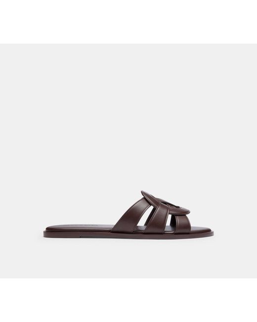 COACH Black Lena Slide Sandal