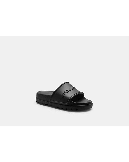 COACH Black Jesse Rubber Slide Shoes 13 D for men
